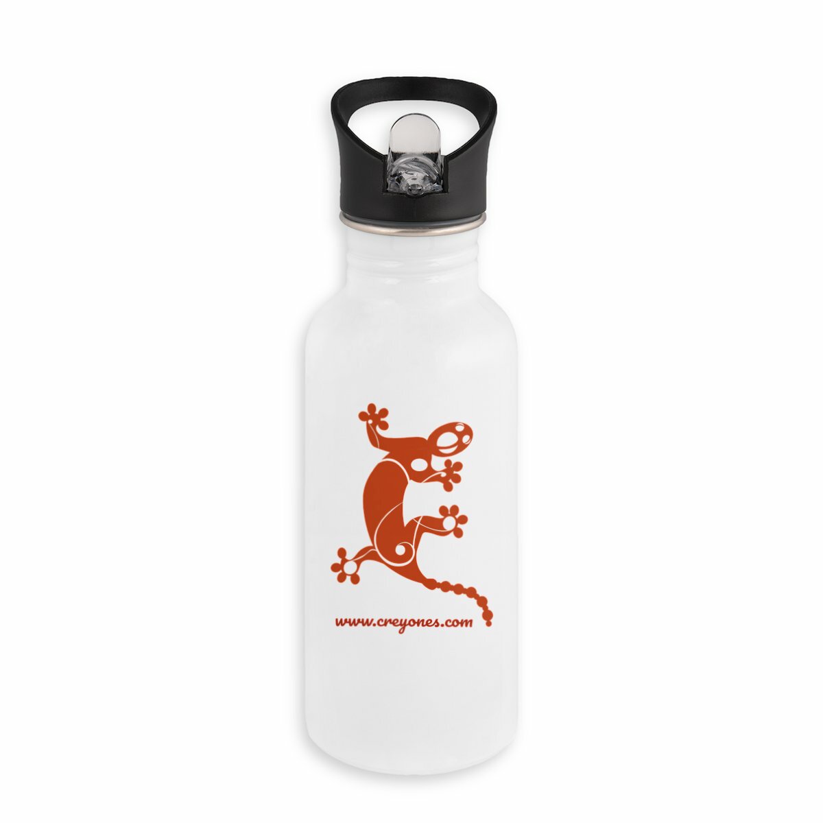 Stainless steel water bottle with straw - onewheel