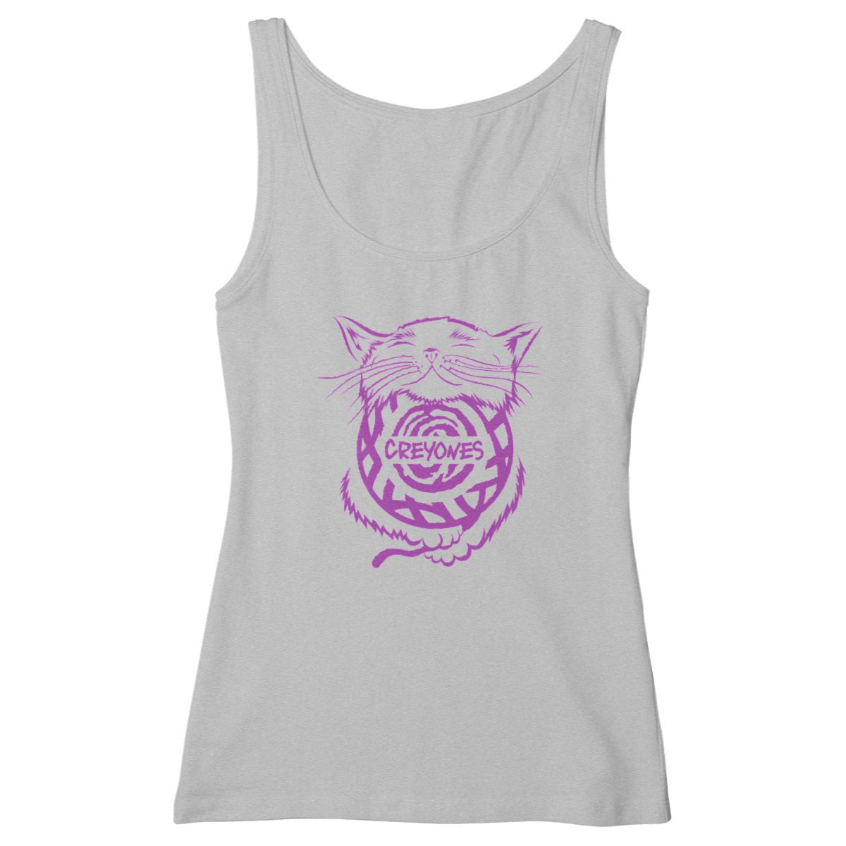 Women's slim fit Tank Top - cat by Creyones, premium